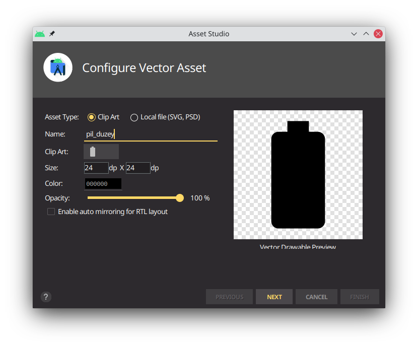 Ön plan pil çizimini seç